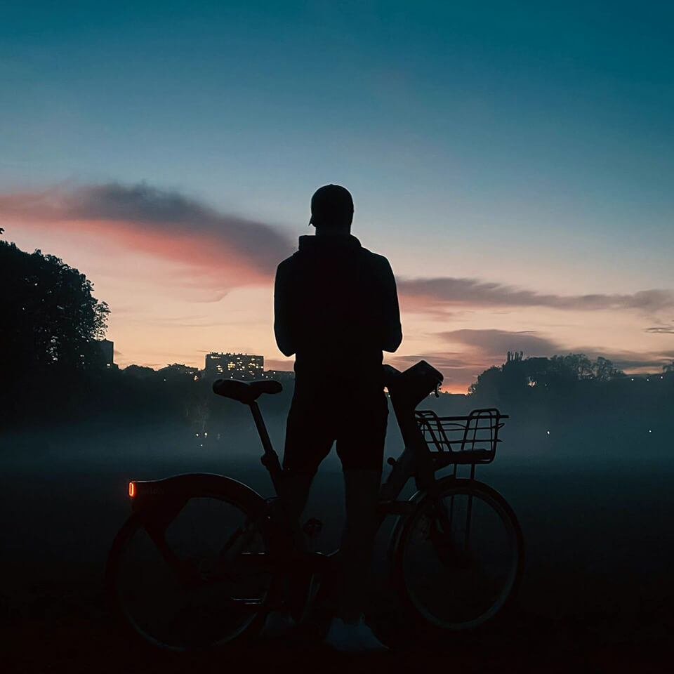 Moi et mon Vélo’v dans le Parc de la Tête d’or