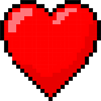 Petit cœur pixelisé